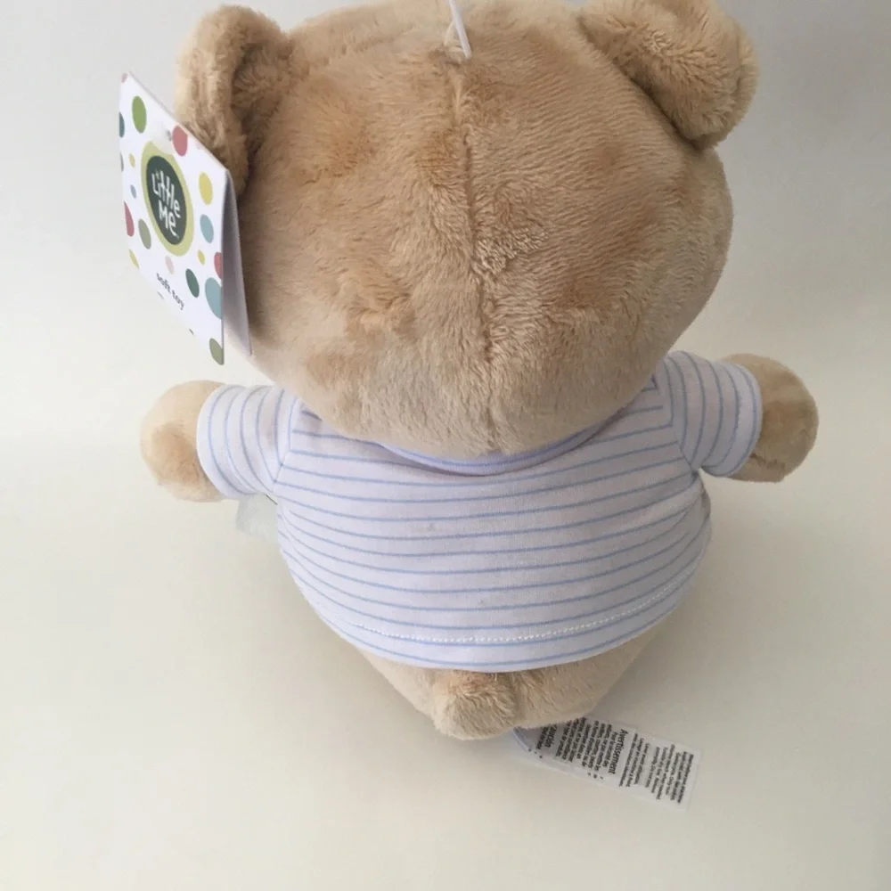 Plush Bear Baby Gift - Beige Bear with Blue “It's A Boy' Shirt” NEW | Little Me